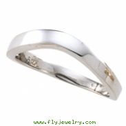 14kt White RING Polished STACKABLE METAL FASHION RING