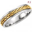 14kt White/Yellow 10 05.00 mm Hand Woven Band