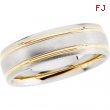 14kt White/Yellow SIZE 09.00 Polished TWO TONE WEDDING BAND
