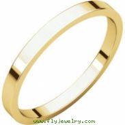 14kt Yellow 02.00 mm Flat Band