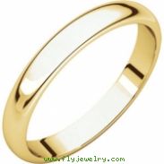 14kt Yellow 03.00 mm Half Round Band