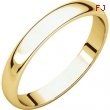 14kt Yellow 03.00 mm Light Half Round Band