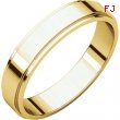 14kt Yellow 04.00 mm Flat Edge Band