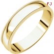 14kt Yellow 04.00 mm Light Milgrain Band