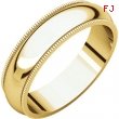 14kt Yellow 05.00 mm Comfort Fit Milgrain Band