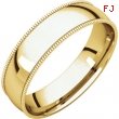 14kt Yellow 05.00 mm Light Comfort Fit Milgrain Band