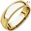 14kt Yellow 06.00 mm Comfort Fit Double Milgrain Band