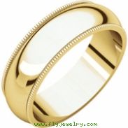 14kt Yellow 06.00 mm Milgrain Band