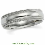 14kt Yellow 07.00 mm Comfort Fit Double Milgrain Band