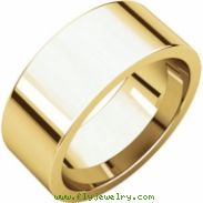 14kt Yellow 08.00 mm Flat Comfort Fit Band