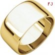 14kt Yellow 10.00 mm Light Half Round Band