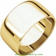 14kt Yellow 10.00 mm Light Half Round Band