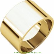 14kt Yellow 12.00 mm Flat Band