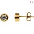 14kt Yellow 1/2 Pair 1/2CTW Diamond Solitaire Earring