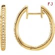 14kt Yellow 1/4 CTW Pair 1/4CTW Diamond Inside-Outside Hoop Earrings