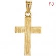 14kt Yellow 20.00X13.00 MM Polished CROSS PENDANT