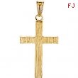 14kt Yellow 24.00X16.00 MM Polished CROSS PENDANT