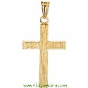 14kt Yellow 24.00X16.00 MM Polished CROSS PENDANT