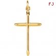 14kt Yellow 25.00X15.00 MM Polished CROSS PENDANT