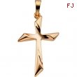 14kt Yellow 25.50X18.00 MM Polished CROSS PENDANT