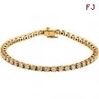 14kt Yellow 4 1/2 CT TW/ 7 1/4 INCH Polished DIAMOND BRACELET