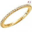 14kt Yellow Band 07.00 Complete with Stone ROUND VARIOUS Polished 1/3 CTW DIAMOND BAND
