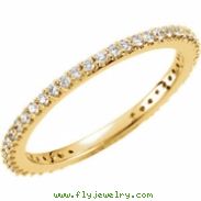 14kt Yellow Band 07.00 Complete with Stone ROUND VARIOUS Polished 1/3 CTW DIAMOND BAND