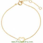 14kt Yellow BRACELET COMPLETE NO SETTING 07.00 INCH Polished NONE