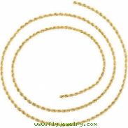 14kt Yellow BULK BY INCH Polished 01.50 MM ROPE CHAIN