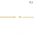 14kt Yellow BULK BY INCH Polished 04.00 MM ROPE CHAIN