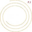 14kt Yellow BULK BY INCH Polished SOLID BEAD CHAIN