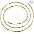 14kt Yellow BULK BY INCH Polished SOLID BOX CHAIN