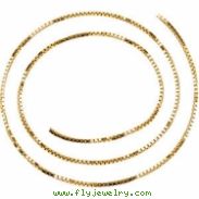 14kt Yellow BULK BY INCH Polished SOLID BOX CHAIN