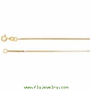 14kt Yellow BULK BY INCH Polished SOLID BOX CHAIN