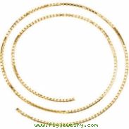 14kt Yellow BULK BY INCH Polished SOLID BOX CHAIN