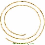 14kt Yellow BULK BY INCH Polished SOLID BOX CHAIN