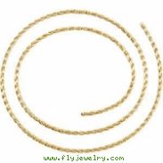 14kt Yellow BULK BY INCH Polished WHEAT CHAIN