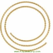 14kt Yellow BULK BY INCH Polished WHEAT CHAIN