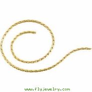 14kt Yellow BULK BY INCH Polished WHEAT CHAIN