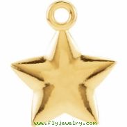 14kt Yellow Charm Mounting 11.50X09.75 mm Polished Posh Mommy Star Charm