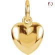 14kt Yellow CHARM W/JUMP RING Complete No Setting 15.50X08.90 MM Polished POSH MOMMY HEART CHARM W/J