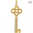 14kt Yellow CHARM W/JUMP RING Complete No Setting 24.00X08.25 MM Polished POSH MOMMY KEY CHARM W/JUM