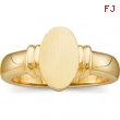 14kt Yellow LADIES Polished METAL FASHION SIGNET RING