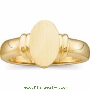 14kt Yellow LADIES Polished METAL FASHION SIGNET RING