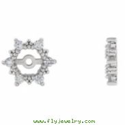 14kt Yellow PAIR 1/4 CT TW Polished DIAMOND EARRING JACKET