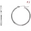 14kt Yellow PAIR 40.00 MM Polished HOOP EARRING