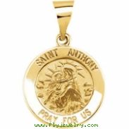 14kt Yellow PENDANT COMPLETE NO SETTING 15.00 MM Polished NONE