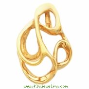 14kt Yellow PENDANT Polished METAL FASHION PENDANT W/HIDDEN