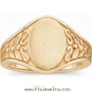 14kt Yellow RING Polished METAL FASHION SIGNET RING