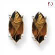 14kw 10x5mm Marquise Smokey Quartz Earring